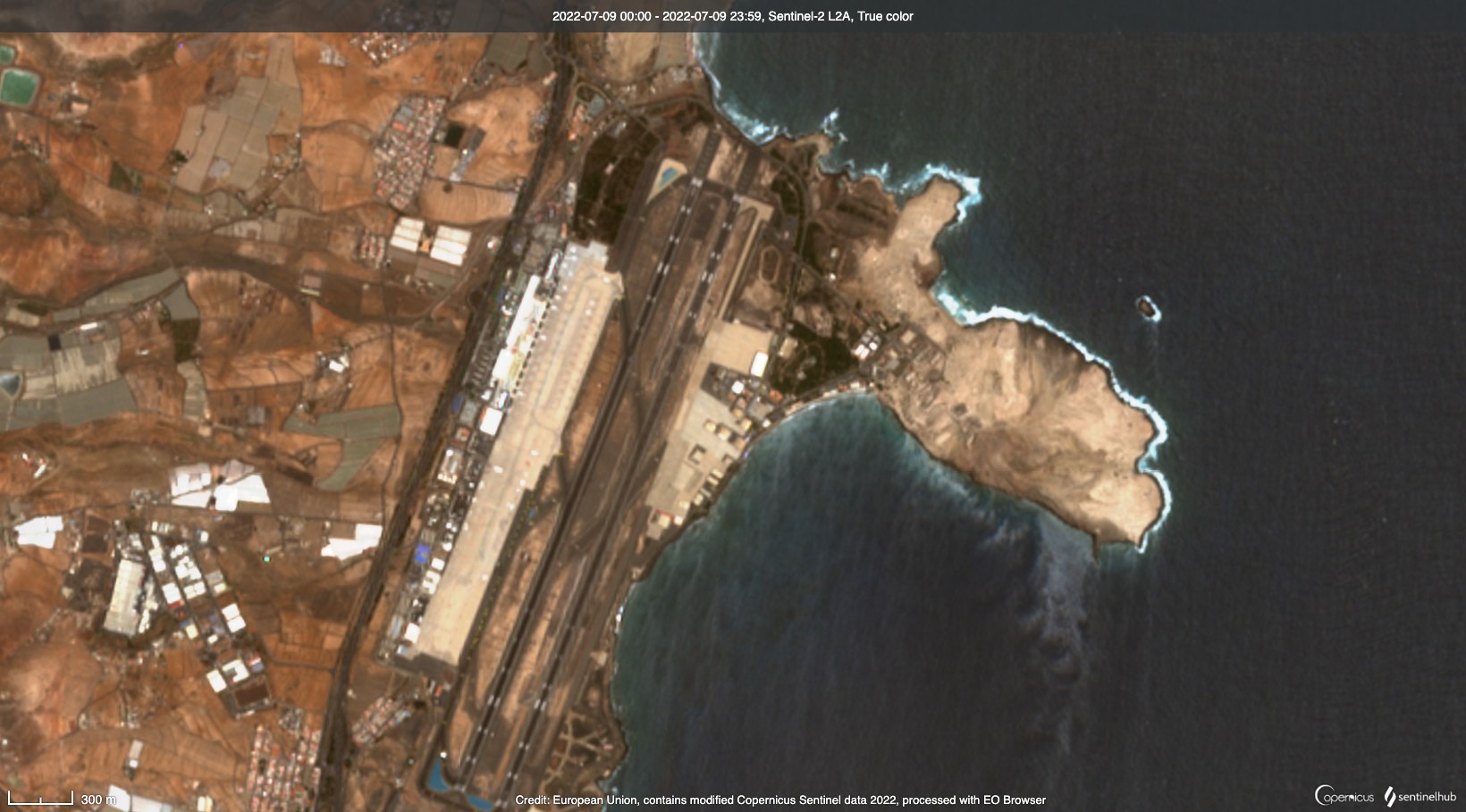 satellite image showing kapustin air base