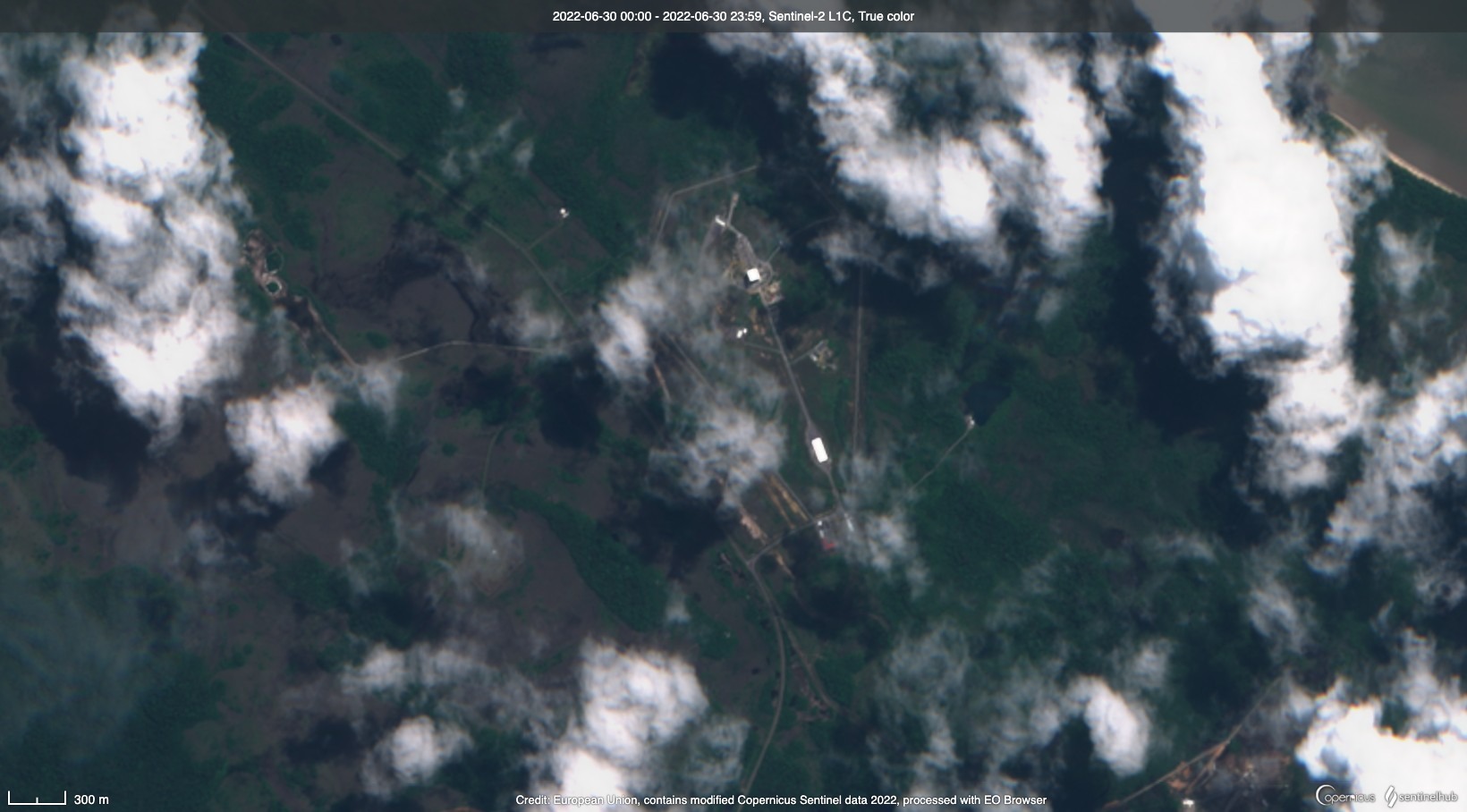 satellite image showing GUIANA SPACE CENTRE