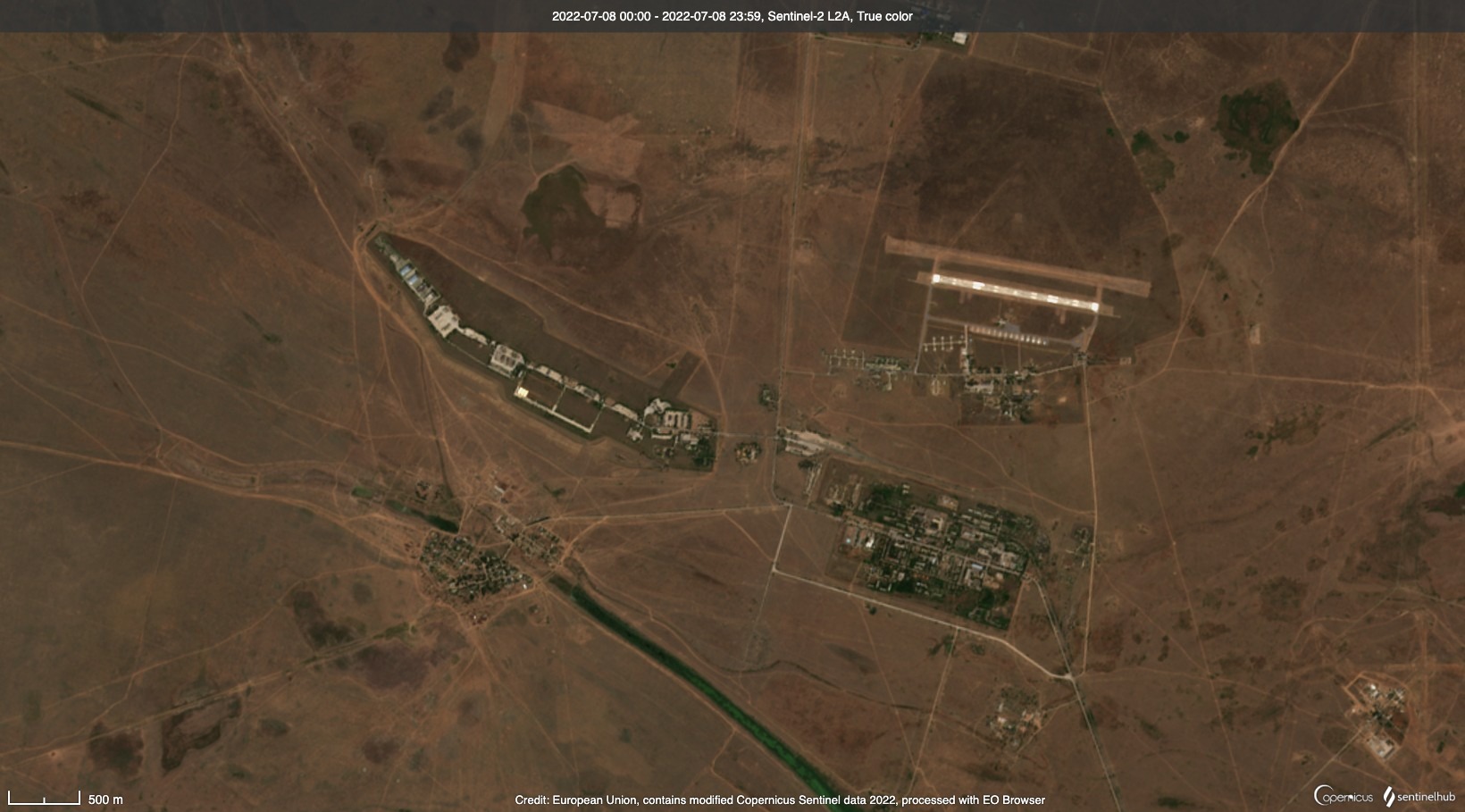 satellite image showing Kapustin Yar Missile and Space Complex, Russia