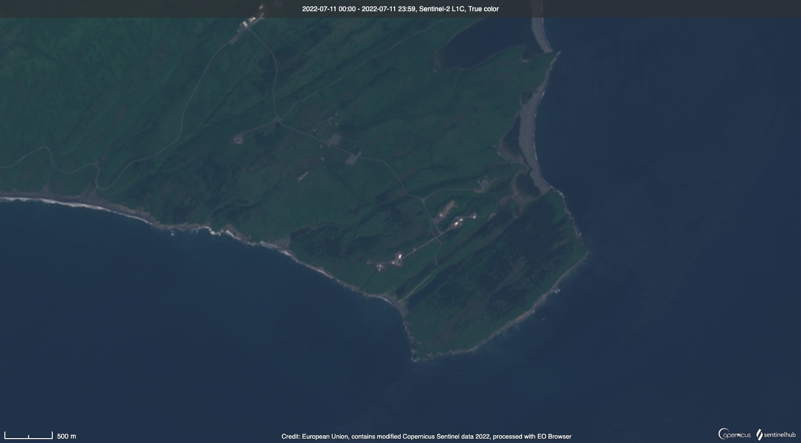 satellite image showing KODIAK LAUNCH COMPLEX