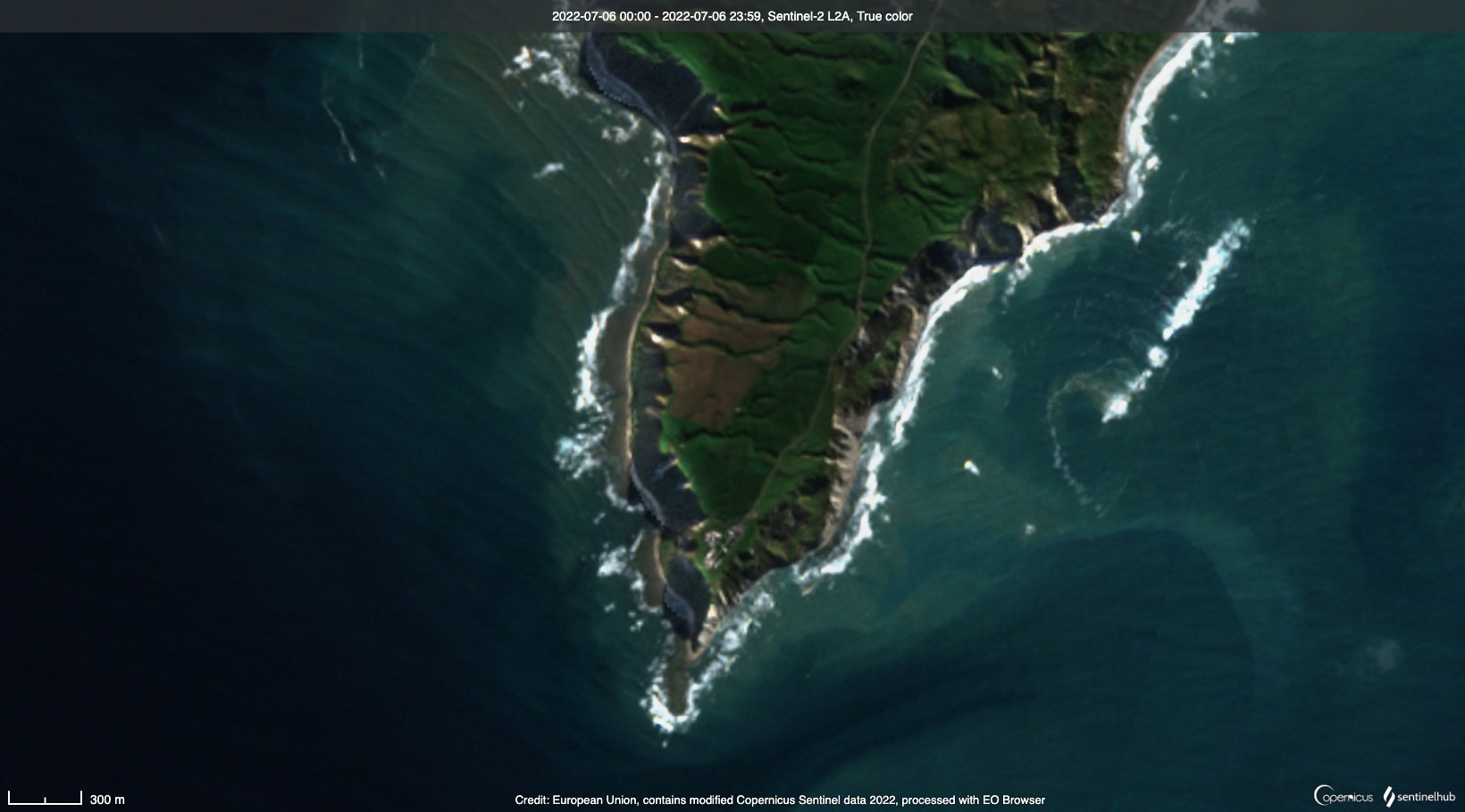 satellite image showing Kapustin ROCKET LAB LAUNCH COMPLEX, New Zealand