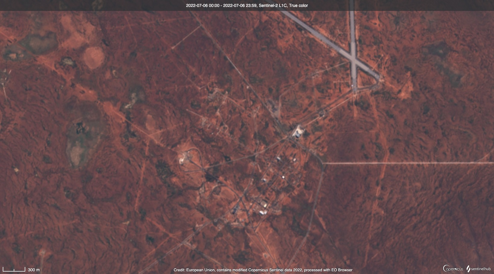 satellite image showing WOOMERA RANGE COMPLEX