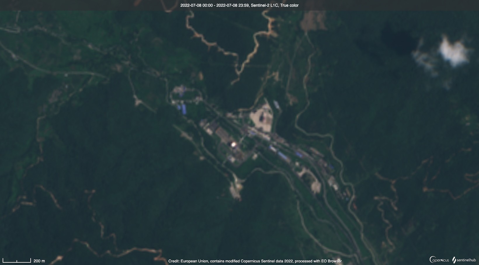 satellite image showing XICHANG SATELLITE LAUNCH CENTER